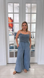 Load image into Gallery viewer, Vero Denim Jumpsuit
